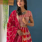 Rajwada Multi Colour Georgette Embellished Semi Stitched Lehenga For Women