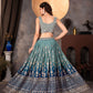 Rajwada Blue Georgette Embroidered Semi Stitched Lehenga For Women