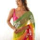 Rajwada Multicolor Georgette Embroidered Saree For Women