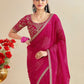 Rajwada Pink Chiffon Embellished Saree For Women