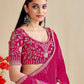 Rajwada Pink Chiffon Embellished Saree For Women