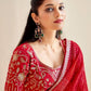 Rajwada Red Chiffon Embellished Saree For Women
