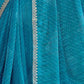 Rajwada Sky Blue Chiffon Embellished Saree For Women