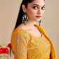 Rajwada Yellow Chiffon Embellished Saree For Women