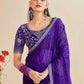 Rajwada Voilet Chiffon Embellished Saree For Women