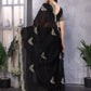 Rajwada Black Chiffon Embroidered Saree For Women