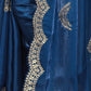 Rajwada Royal Blue Chiffon Embroidered Saree For Women