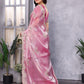 Rajwada Pink Chiffon Embroidered Saree For Women