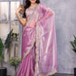 Rajwada Lavender Chiffon Embroidered Saree For Women