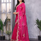 Rajwada Pink Chiffon Embroidered Saree For Women