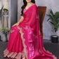 Rajwada Pink Chiffon Embroidered Saree For Women