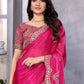 Rajwada Pink Chiffon Embroidered Saree For Women