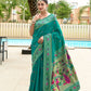 Rajwada Sea Green Silk Woven Paithani Saree For Women