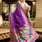 Rajwada Purple Silk Woven Paithani Saree For Women