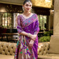 Rajwada Purple Silk Woven Paithani Saree For Women