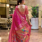 Rajwada Magenta Silk Woven Paithani Saree For Women