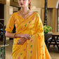 Rajwada Yellow Silk Woven Paithani Saree For Women