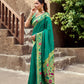 Rajwada Sea Green Silk Woven Paithani Saree For Women