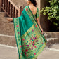 Rajwada Sea Green Silk Woven Paithani Saree For Women
