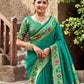 Rajwada Sea Green Silk Woven Paithani Saree For Women