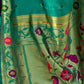 Rajwada Sea Green Silk Woven Paithani Saree For Women