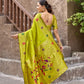 Rajwada Lime Green Silk Woven Paithani Saree For Women