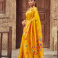 Rajwada Yellow Silk Woven Paithani Saree For Women