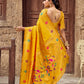 Rajwada Yellow Silk Woven Paithani Saree For Women