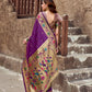Rajwada Purple Silk Woven Paithani Saree For Women