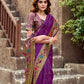 Rajwada Purple Silk Woven Paithani Saree For Women