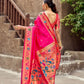 Rajwada Magenta Silk Woven Paithani Saree For Women