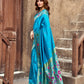 Rajwada Turquoise Blue Silk Woven Paithani Saree For Women