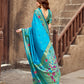 Rajwada Turquoise Blue Silk Woven Paithani Saree For Women
