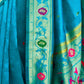 Rajwada Turquoise Blue Silk Woven Paithani Saree For Women