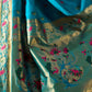 Rajwada Turquoise Blue Silk Woven Paithani Saree For Women