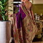 Rajwada Purple Silk Woven Paithani Saree For Women