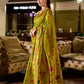 Rajwada Lime Green Silk Woven Paithani Saree For Women