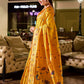 Rajwada Yellow Silk Woven Paithani Saree For Women