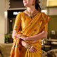 Rajwada Yellow Silk Woven Paithani Saree For Women