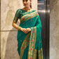 Rajwada Sea Green Silk Woven Paithani Saree For Women