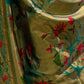 Rajwada Sea Green Silk Woven Paithani Saree For Women