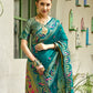Rajwada Teal Green Silk Woven Paithani Saree For Women