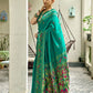 Rajwada Sea Green Silk Woven Paithani Saree For Women