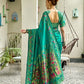 Rajwada Sea Green Silk Woven Paithani Saree For Women