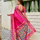 Rajwada Magenta Silk Woven Paithani Saree For Women