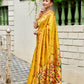 Rajwada Yellow Silk Woven Paithani Saree For Women