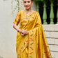 Rajwada Yellow Silk Woven Paithani Saree For Women