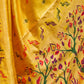 Rajwada Yellow Silk Woven Paithani Saree For Women