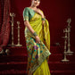 Rajwada Lime Green Silk Woven Paithani Saree For Women