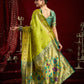 Rajwada Lime Green Silk Woven Paithani Saree For Women